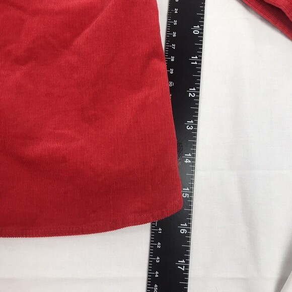 Woolrich Womens Pendulum Corduroy Shirt Button Up Snaps Medium Red Long Sleeve - Picture 7 of 12
